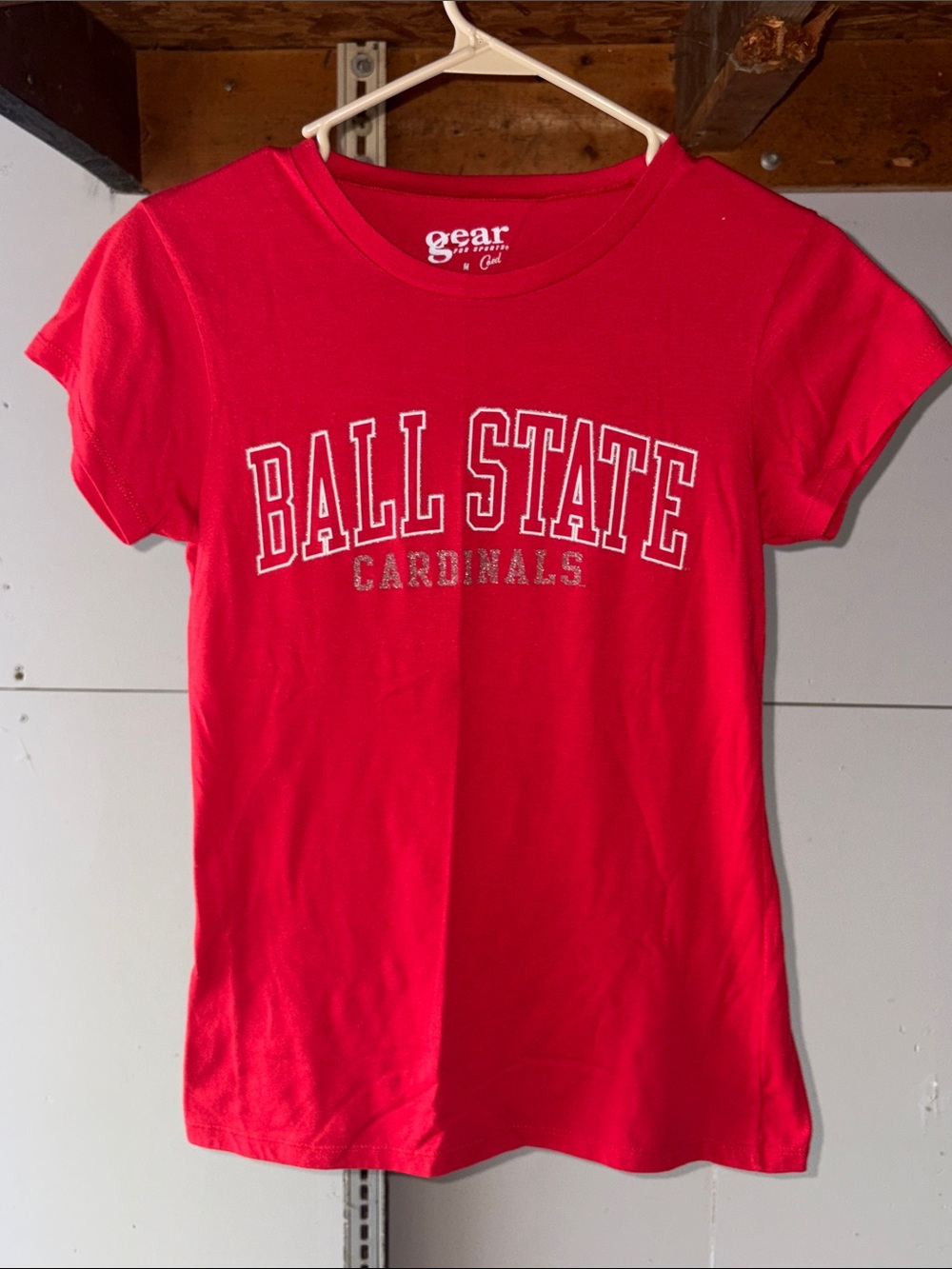 Womenβs Ball State Cardinals Short Sleeve Tee, Womenβs Size Medium